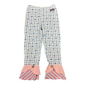 Matilda Jane Patisserie Scrappy Leggings Girl size 8 Ladybug Butterfly Pants
